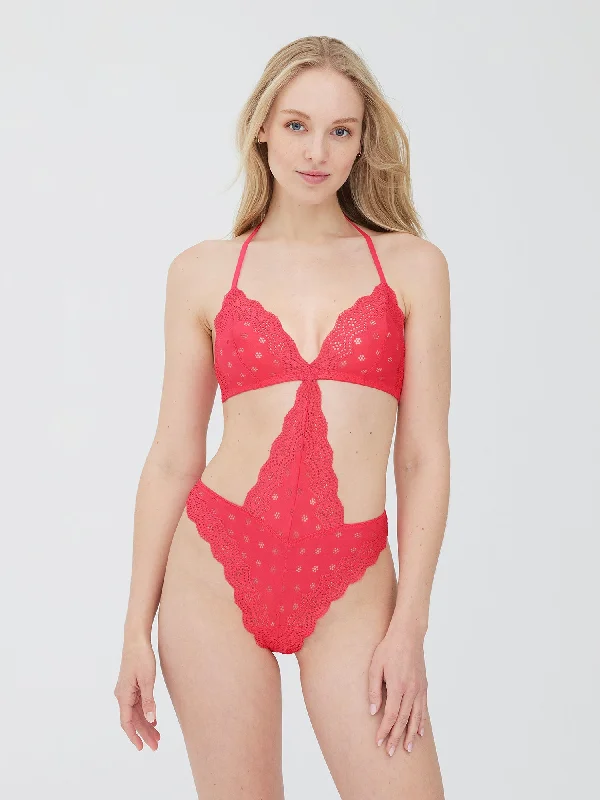 Smitten Eyelet Lace Teddy - FINAL SALE