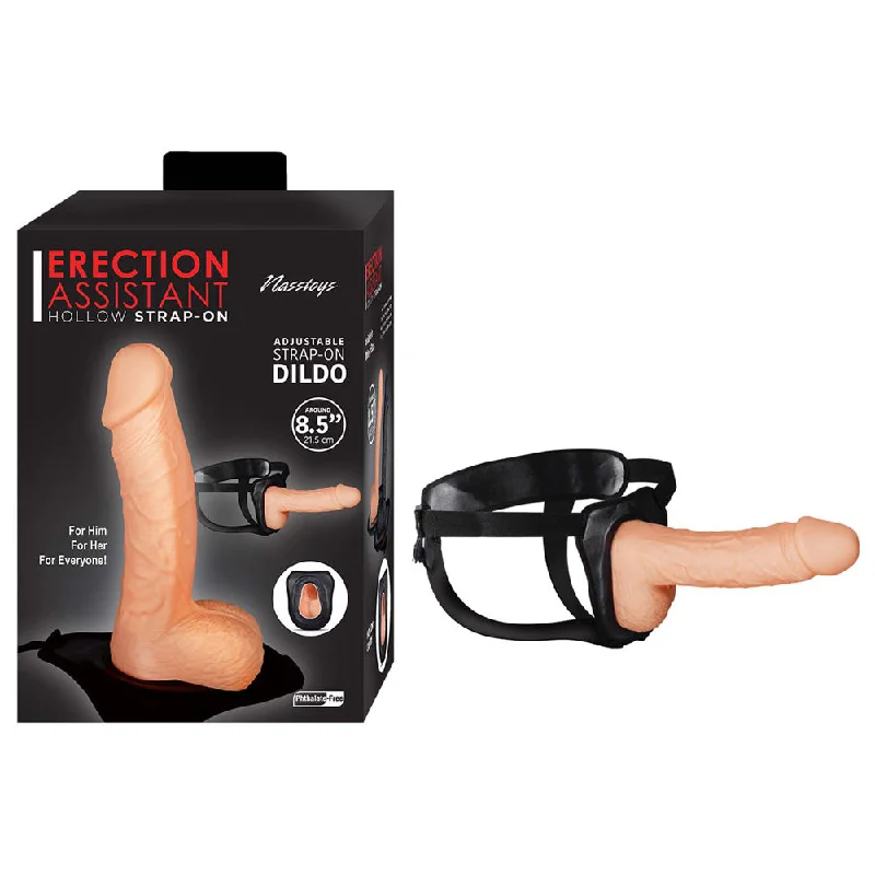 Erection Assistant Hollow Strap On 8.5'' White