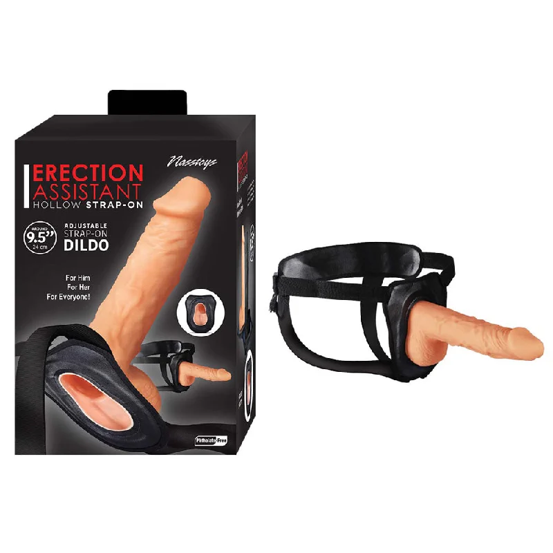 Erection Assistant Hollow Strap On 9.5'' White