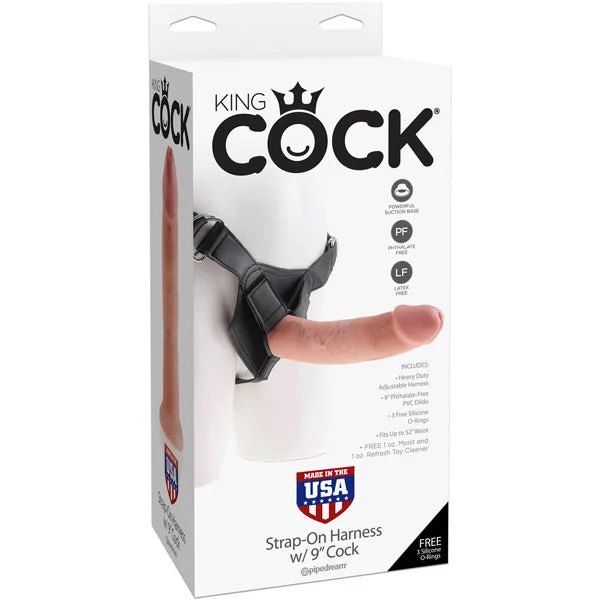 King Cock Strap-on Harness w/ 9" Cock Flesh