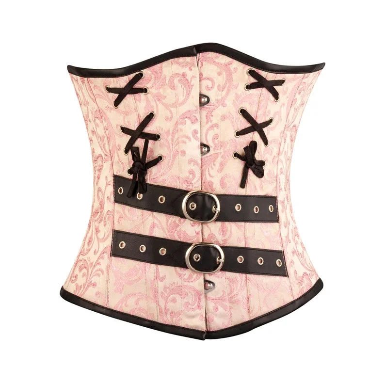 Martel Pink Brocade Overbust Corset