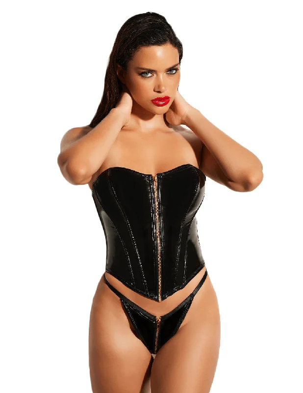 Rider Vinyl Bustier Set