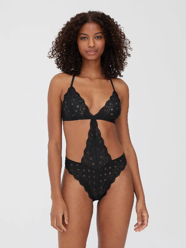 Smitten Eyelet Lace Teddy - FINAL SALE