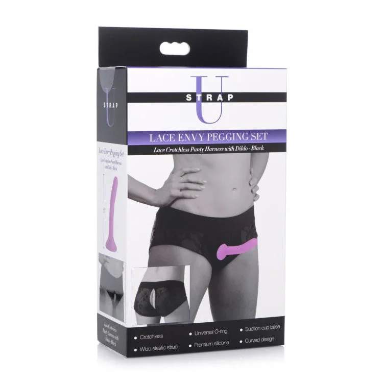 Strap U Lace Envy Pegging Set Black/Black