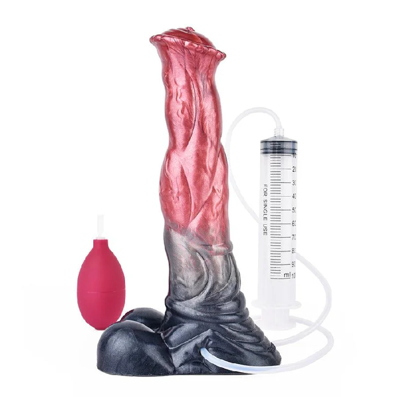 10 Inches Realistic Squirting Suction Cup Horse Dildo