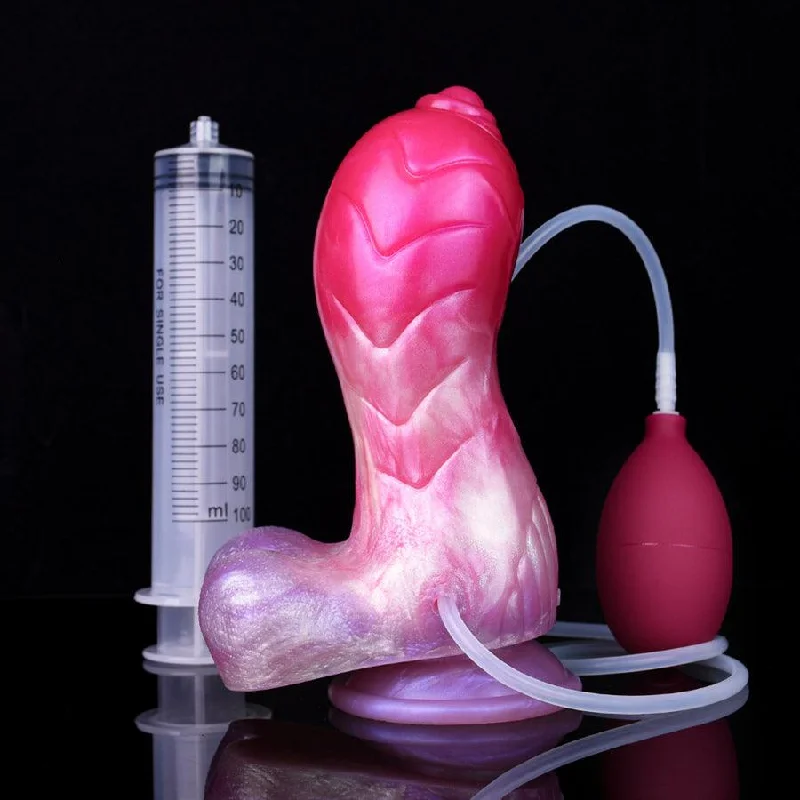 7 Inches Silicone Strap On Squirting Dildo