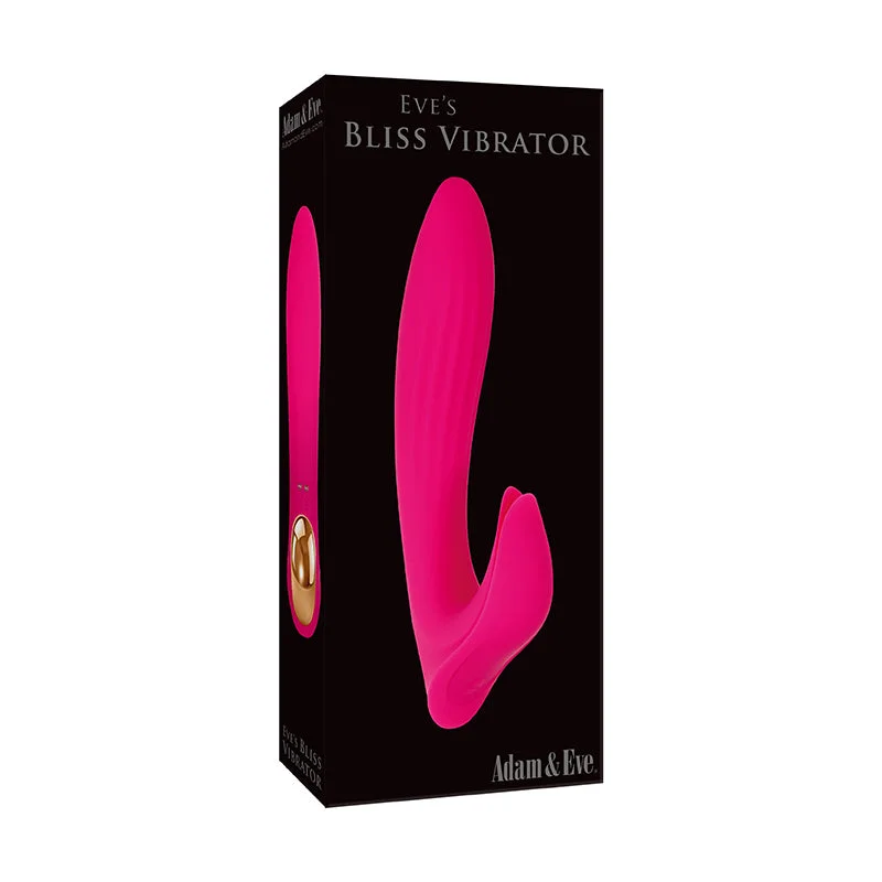 Adam & Eve Eve's Bliss Rechargeable Silicone Dual Stimulation Vibrator Pink