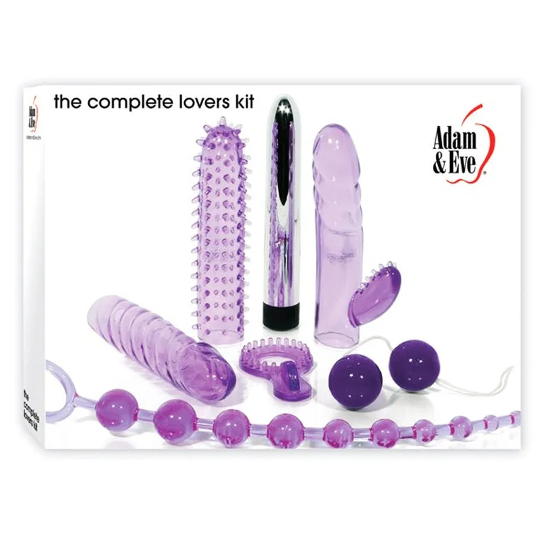 Adam & Eve The Complete Lovers Kit 7-Piece Jelly Set Purple