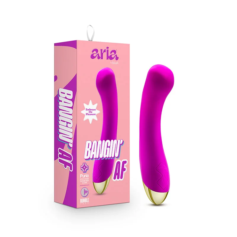 Blush Aria Bangin' AF Rechargeable Silicone G-Spot Vibrator Purple