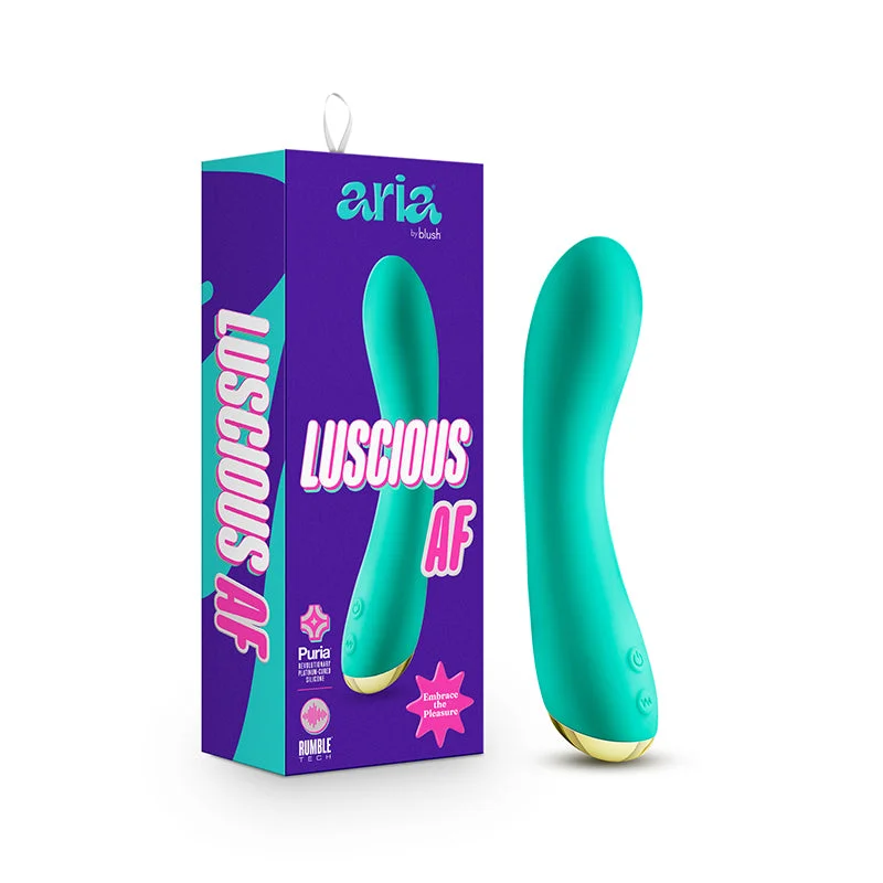 Blush Aria Luscious AF Rechargeable Silicone G-Spot Vibrator Teal