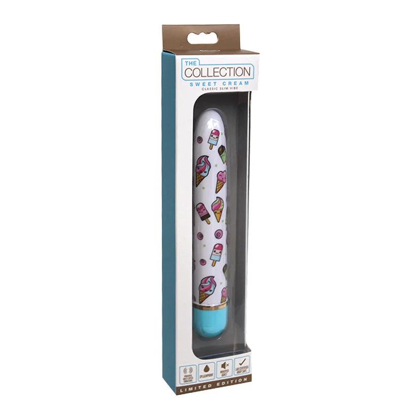 Blush The Collection Sweet Cream Classic Slimline Vibrator Blue