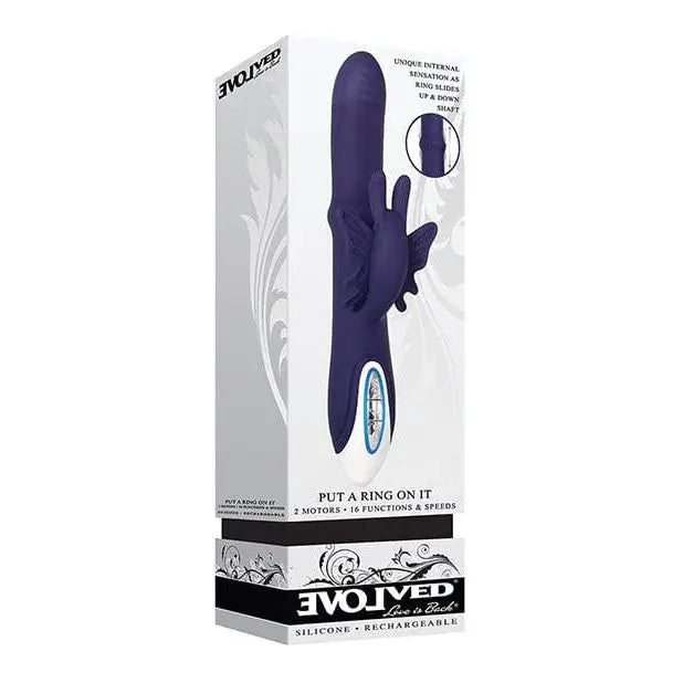 Evolved Put A Ring On It Rabbit Vibrator with Sliding Ring