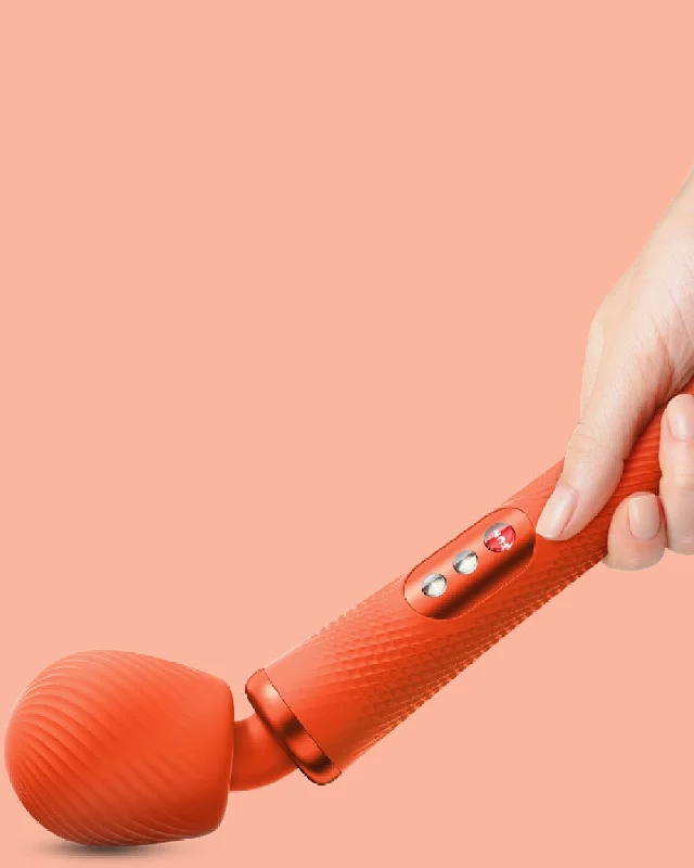 Fun Factory Vim Silicone Weighted Rumbly Wand Vibrator - Orange