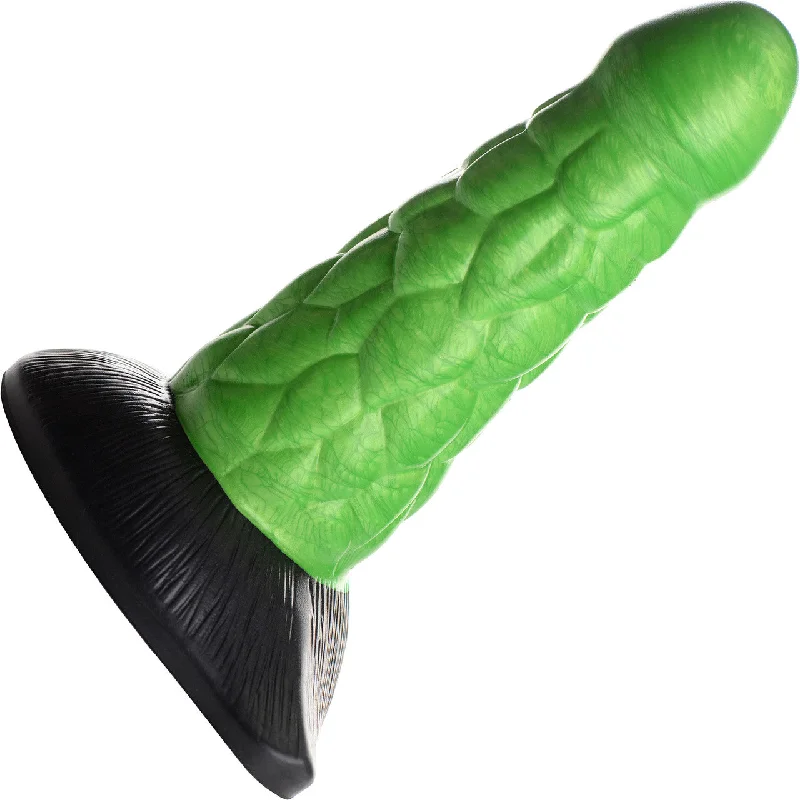 Radioactive Reptile Thick Scaly 7.5" Silicone Suction Cup Dildo By Creature Cocks