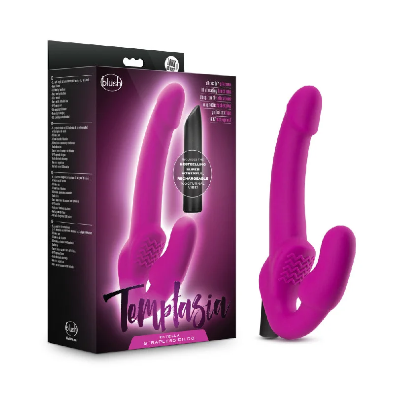 Temptasia By Blush® | Estella G-Spot Pink 9.5-Inch Long Rechargeable Vibrating Dildo