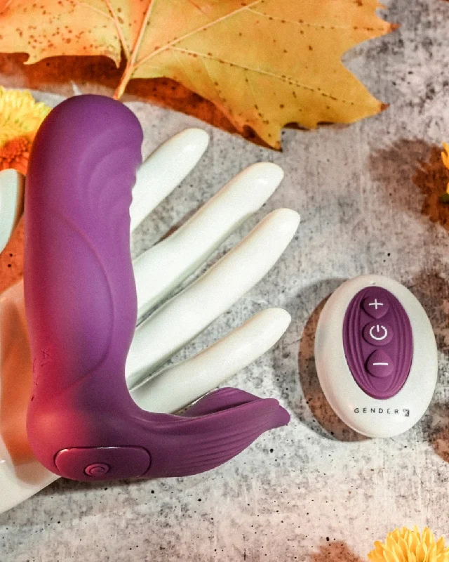 The Velvet Hammer Thrusting Hands-Free Dual Stimulation Vibrator