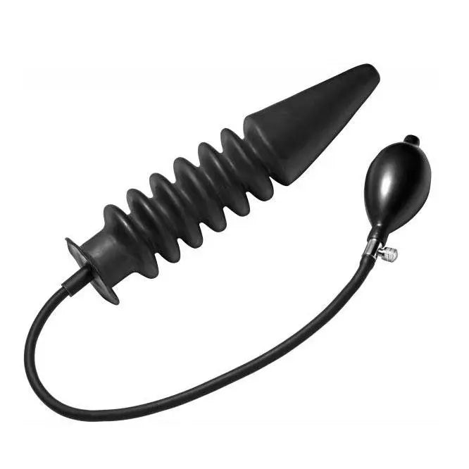 10-inch Master Series Black Inflatable Large Anal Butt Plug