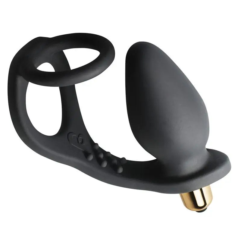 3-inch Rocks off Silicone Vibrating Butt Plug with Cock Ring