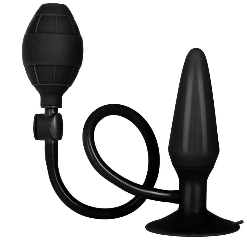 Colt Inflatable Black Silicone Anal Butt Plug for Beginners