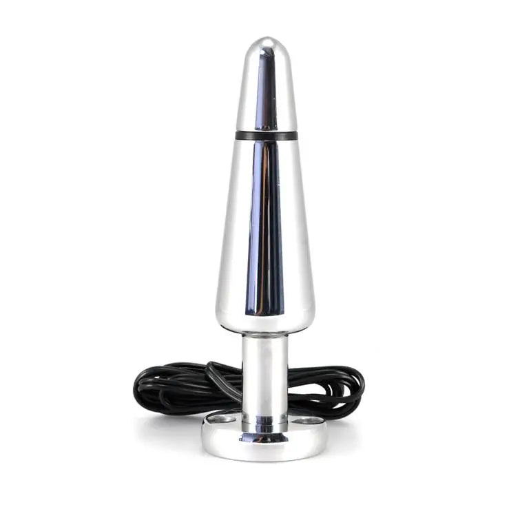 Rimba 5.5-inch Stainless Steel Silver Electro Sex Butt Plug