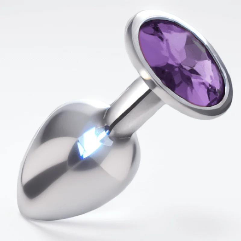 Sexy Emporium Jewelled Metal Beginner Butt Plug 3 Inch Lilac