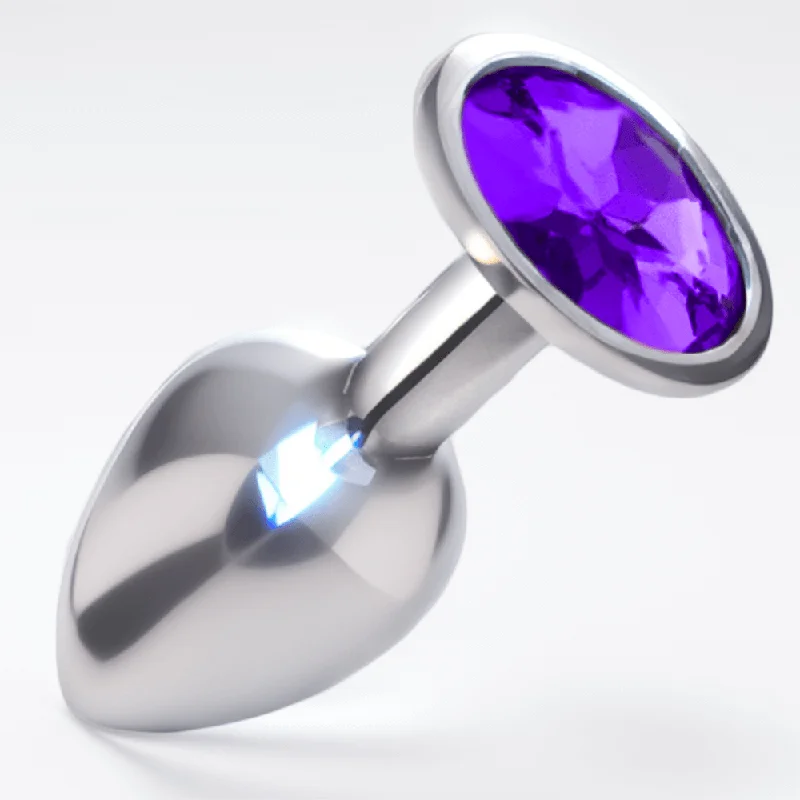 Sexy Emporium Jewelled Metal Beginner Butt Plug 3 Inch Purple