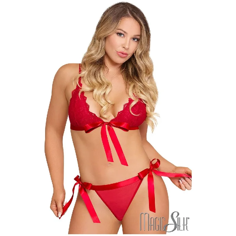 Bow Bra & Panty Set by Magic Silk