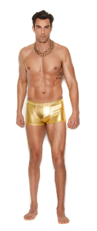 Men's Gold Lame Boxer Brief - - Gold